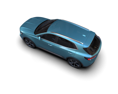 Mavi modern lüks araba siyah arka planda izole edilmiş. 3d oluşturma