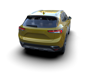 Arka plandaki araba, yüksek hız, 3 boyutlu görüntüleme