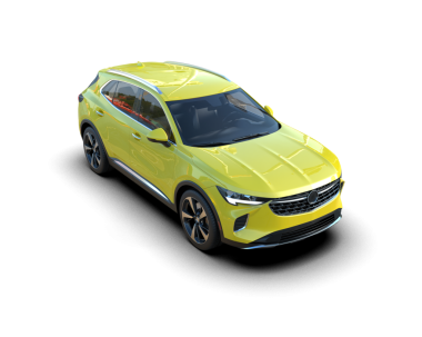 Modern bir arabanın gerçekçi 3 boyutlu çizimi