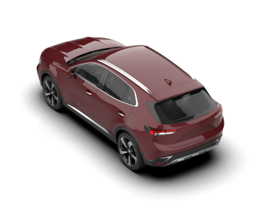 Kırmızı lüks araba gri arka planda izole edilmiş. 3d illüstrasyon