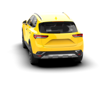 sarı modern araba - yan görünüm