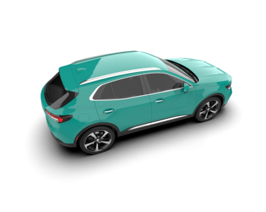 beyaz arka planda modern araba