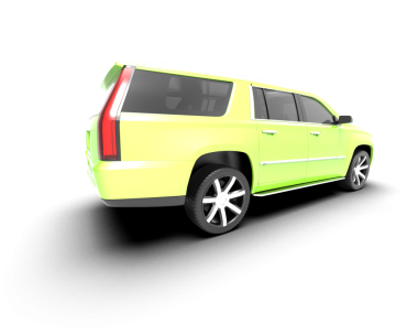 Modern şehir arabası beyaz arka planda izole edilmiş. 3d illüstrasyon