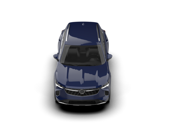 Modern araba arka planda izole edilmiş. 3D görüntüleme - illüstrasyon