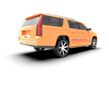 modern araba beyaz arkaplanda izole edildi