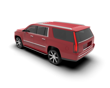 kırmızı araba beyaz arkaplanda izole edildi