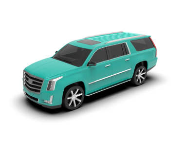 Siyah arka planda birinci sınıf bir araba. 3d oluşturma