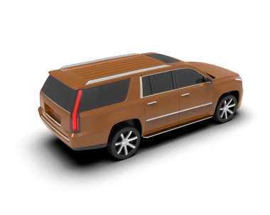 Araba beyaz arka planda izole edilmiş. 3d illüstrasyon.