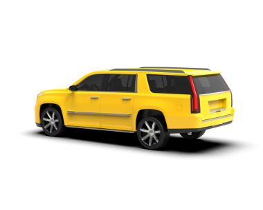 Siyah arka planda sarı bir araba