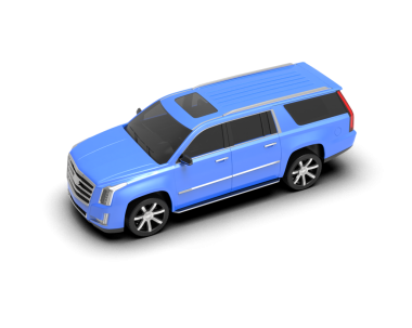 Modern araba. Beyaz arkaplanda izole edilmiş 3 d illüstrasyon.