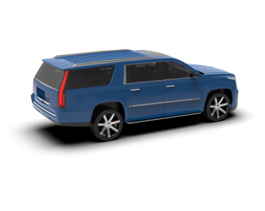 mavi modern araba - 3 boyutlu illüstrasyon