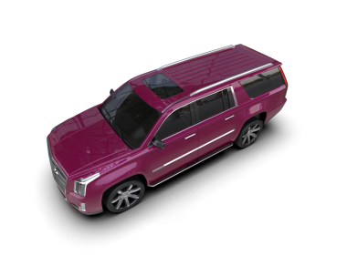 Siyah arka planda modern pembe araba 3 boyutlu çizim