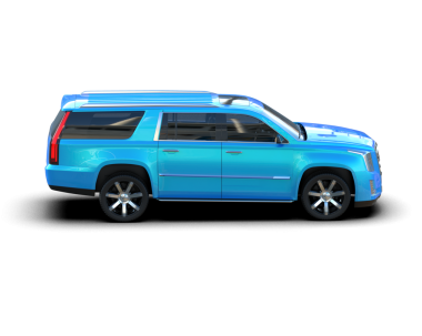 Mavi araba beyaz arka planda izole edilmiş. 3d oluşturma