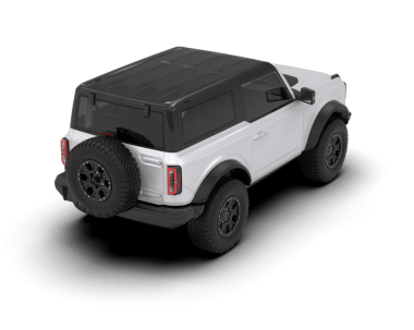 Beyaz arka planda siyah bir kamyonet. 3d oluşturma