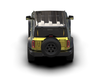 Siyah arka planda modern küçük sarı cip