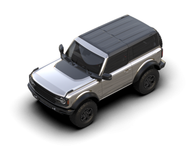 Stüdyo ortamında daha az markalı bir SUV 'un 3 boyutlu görüntüsü beyaz renkte izole edilmiş.