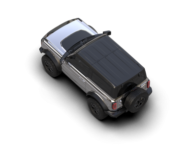 Siyah arka planda siyah küçük bir araba..