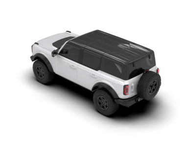 SUV beyaz arkaplanda izole edildi. 3 boyutlu görüntüleme