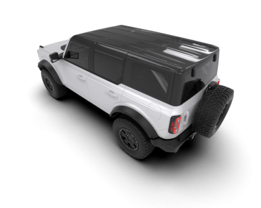 Modern SUV beyaz arka planda izole edildi. 3d oluşturma