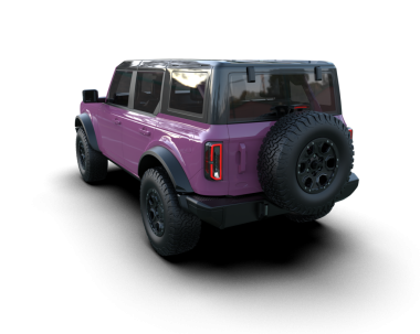 mor SUv siyah arkaplanda izole edildi.