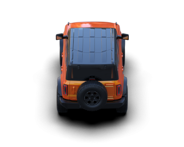 Siyah arka planda turuncu yansıtıcı bir arabanın 3 boyutlu görüntüsü