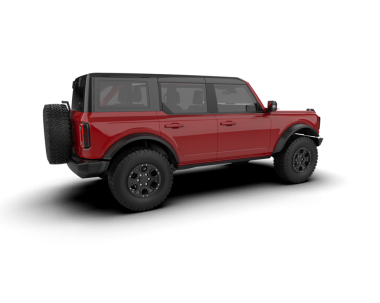 Kırmızı SUV arabası siyah arka planda. 3d oluşturma.