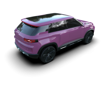 beyaz arka planda modern araba 3 boyutlu illüstrasyon