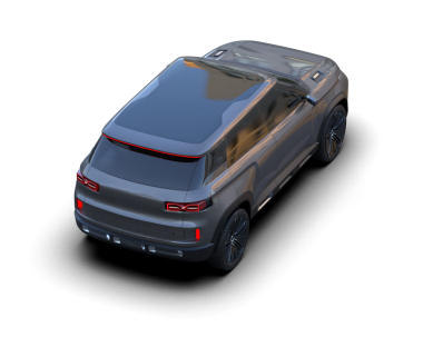 Modern SUV arka planda izole edildi. 3d oluşturma