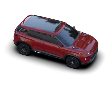 Siyah arkaplanda kırmızı araba