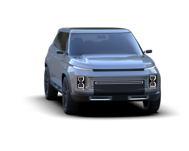 modern araba siyah arka planda izole edilmiş. 3d illüstrasyon