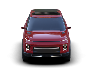 Siyah arka planda modern bir araba. 3d oluşturma