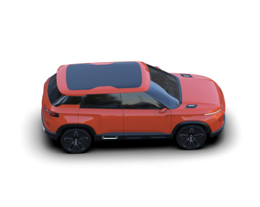 Beyaz arka planda bir araba. 3d illüstrasyon