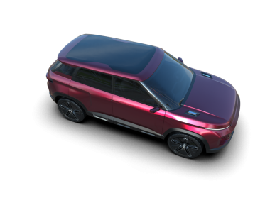 Siyah arka planda bir cip arabası. 3 Boyutlu Hazırlama