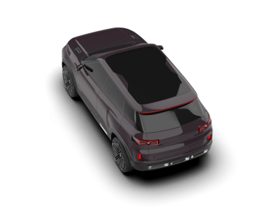 Beyaz arka planda modern siyah araba. 3d oluşturma