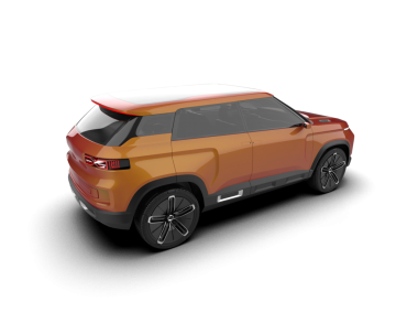 Modern SUv beyaz arka planda izole edildi. 3 boyutlu görüntüleme - 3 boyutlu