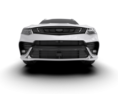 modern araba beyaz arka planda izole edildi. 3 boyutlu görüntüleme