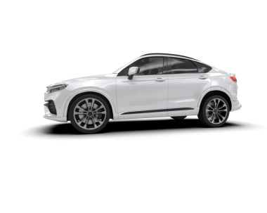 modern araba kırpma yolu ile beyaz arkaplanda izole.