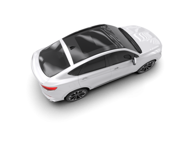 modern otomobil siyah arkaplanda izole edildi. 3D görüntüleme - illüstrasyon