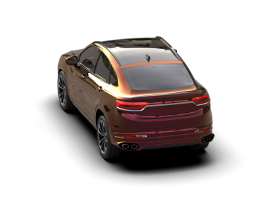 Siyah arka planda modern bir cip. 3d oluşturma