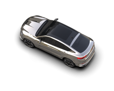 Gri arka planda modern lüks bir sedan. 3d oluşturma.