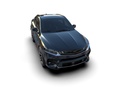 Modern spor araba beyaz arka planda izole edildi.