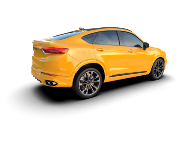 Arka planda modern lüks bir araba, 3 boyutlu.