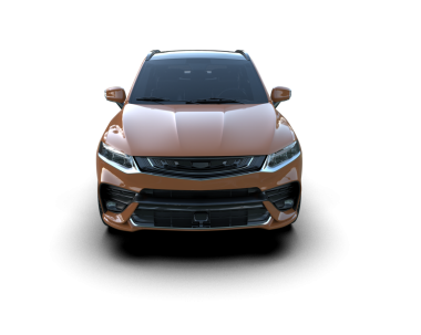 Arka planda lüks bir araba var. 3D görüntüleme - illüstrasyon