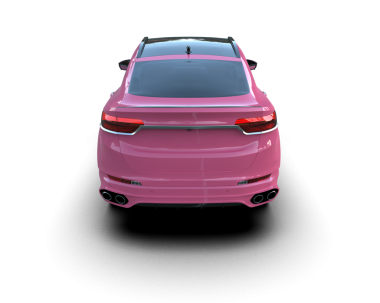 Modern araba arka planda izole edilmiş. 3d oluşturma -