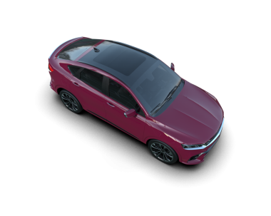 Siyah arka planda izole edilmiş bir arabanın 3 boyutlu görüntüsü