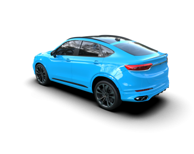 modern mavi lüks araba