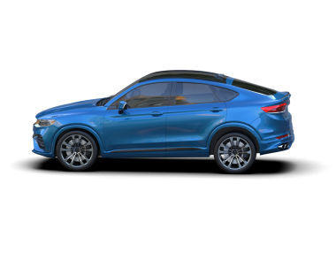 mavi spor araba - 3D illüstrasyon