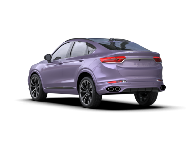 Araba primi modern SUV arka planda. 3D görüntüleme - illüstrasyon
