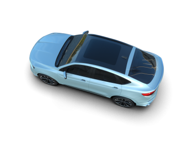 Modern araba beyazda izole edilmiş. 3d oluşturma