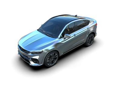 Siyah arka planda izole edilmiş lüks spor araba. 3d oluşturma.